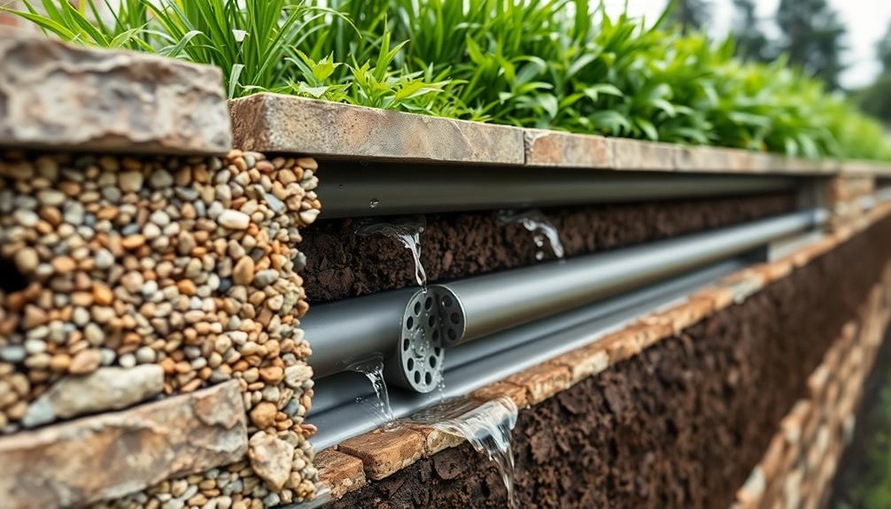 drainage essential for wall stability