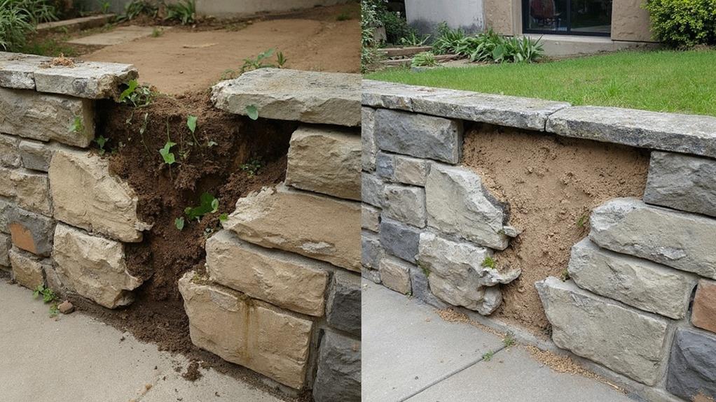 expert retaining wall repair needed