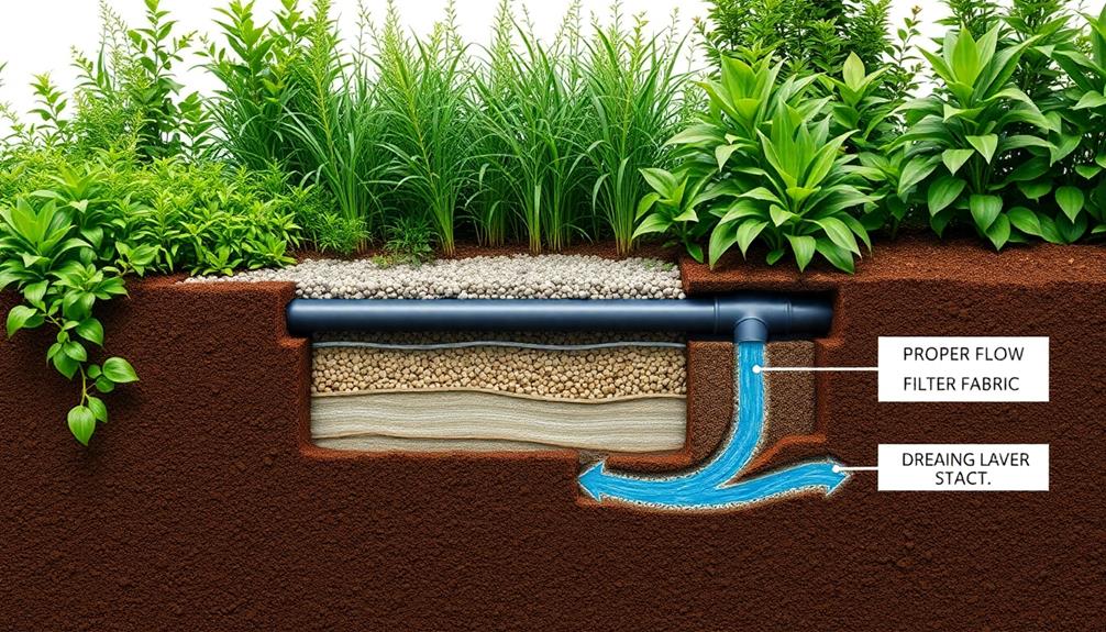 facilitate drainage behind retaining walls