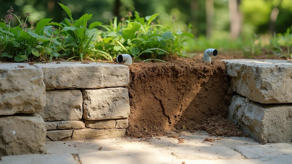 preserve structural integrity of retaining walls