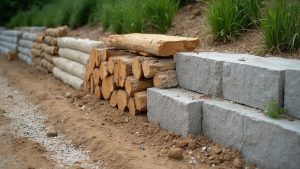 retaining wall construction material types