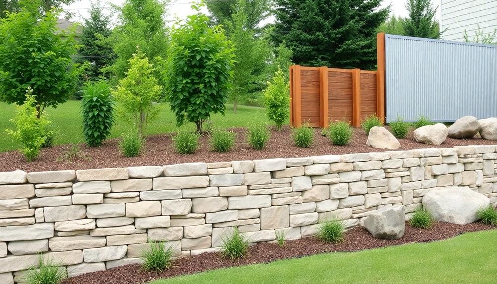 retaining wall material types