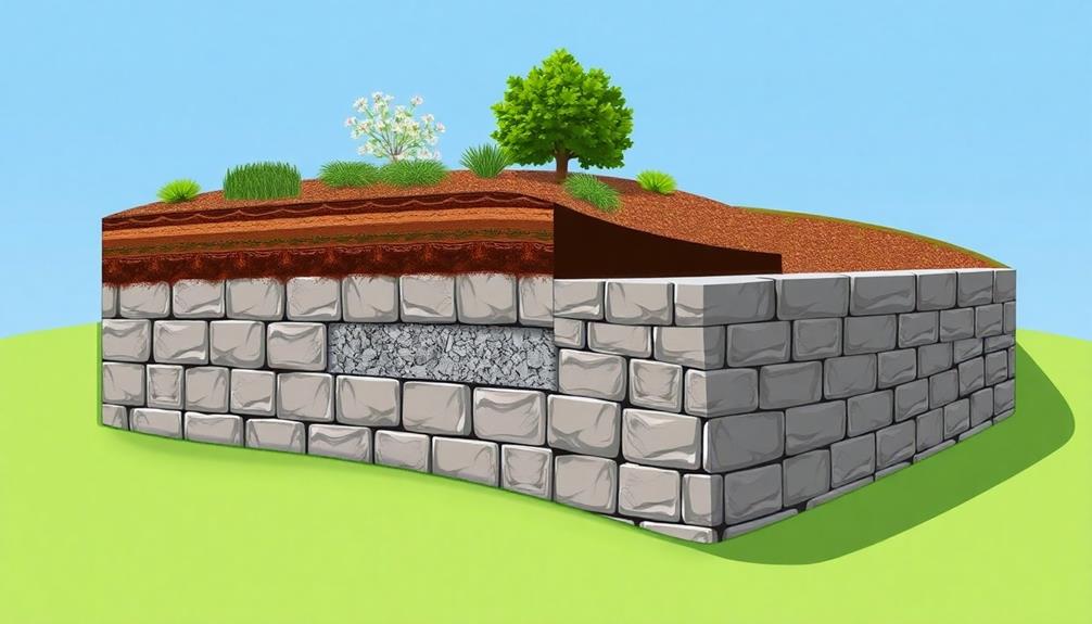 structural wall supports landscape boundaries