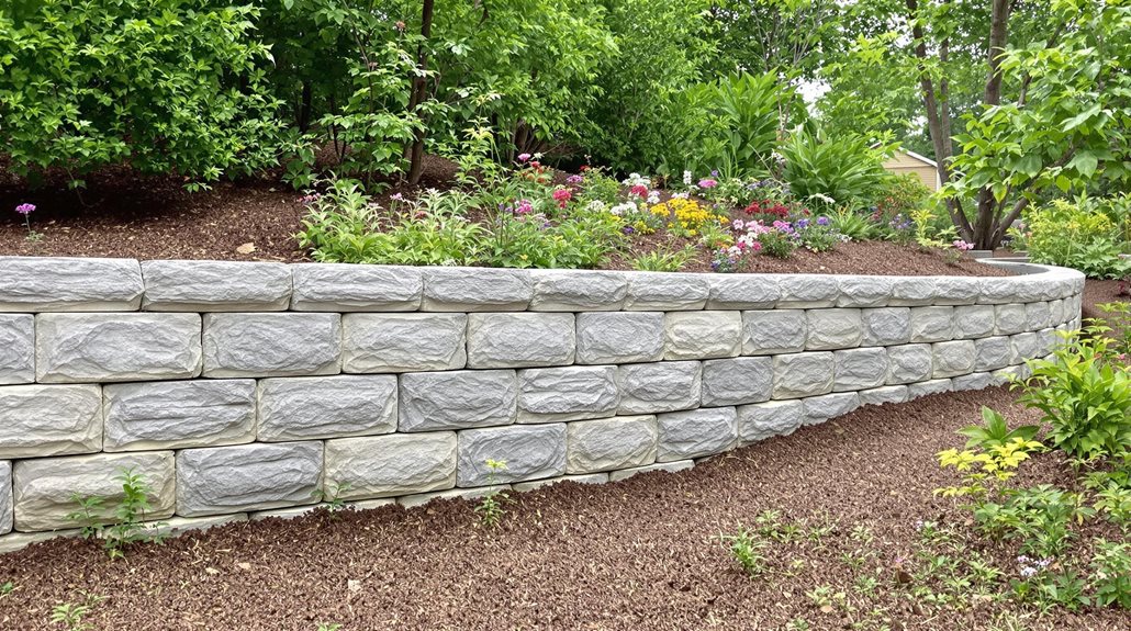 retaining wall building process