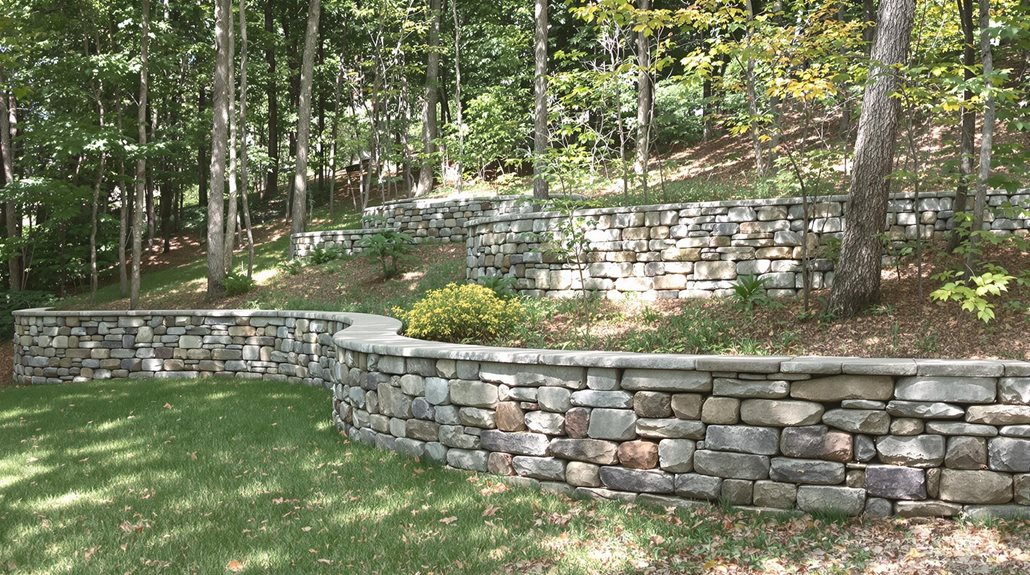 retaining wall construction materials