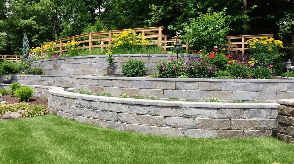 retaining wall construction materials