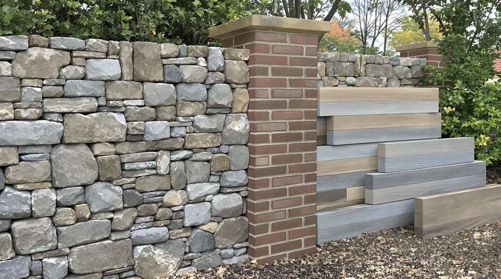 retaining wall construction materials