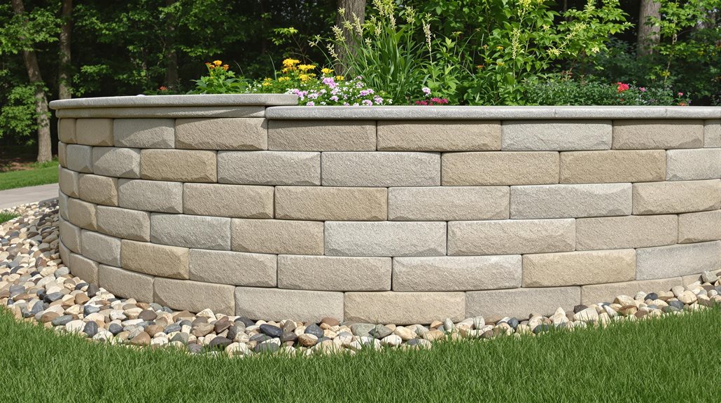 retaining wall construction materials