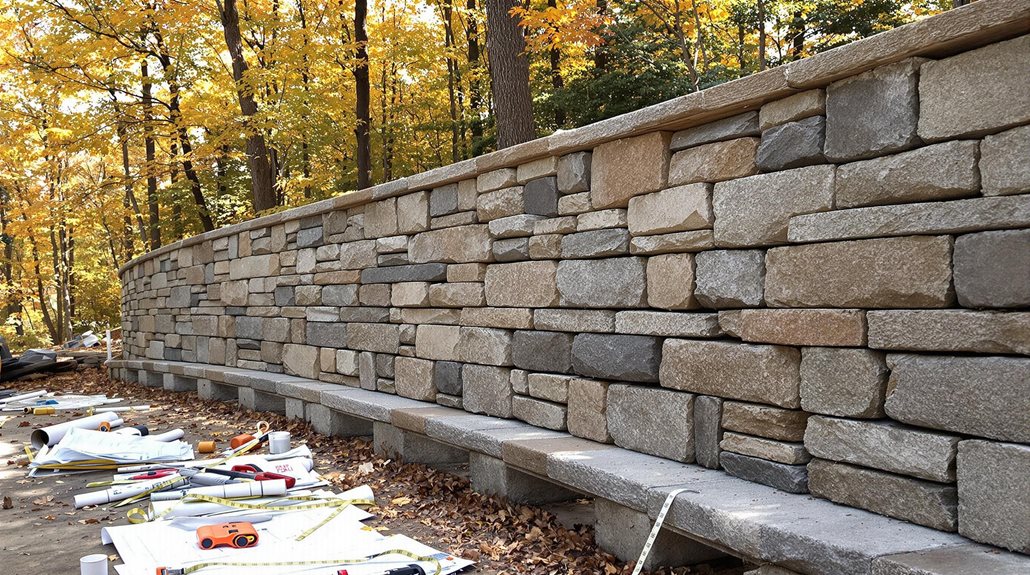 retaining wall construction procedure