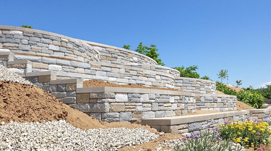 retaining wall construction process